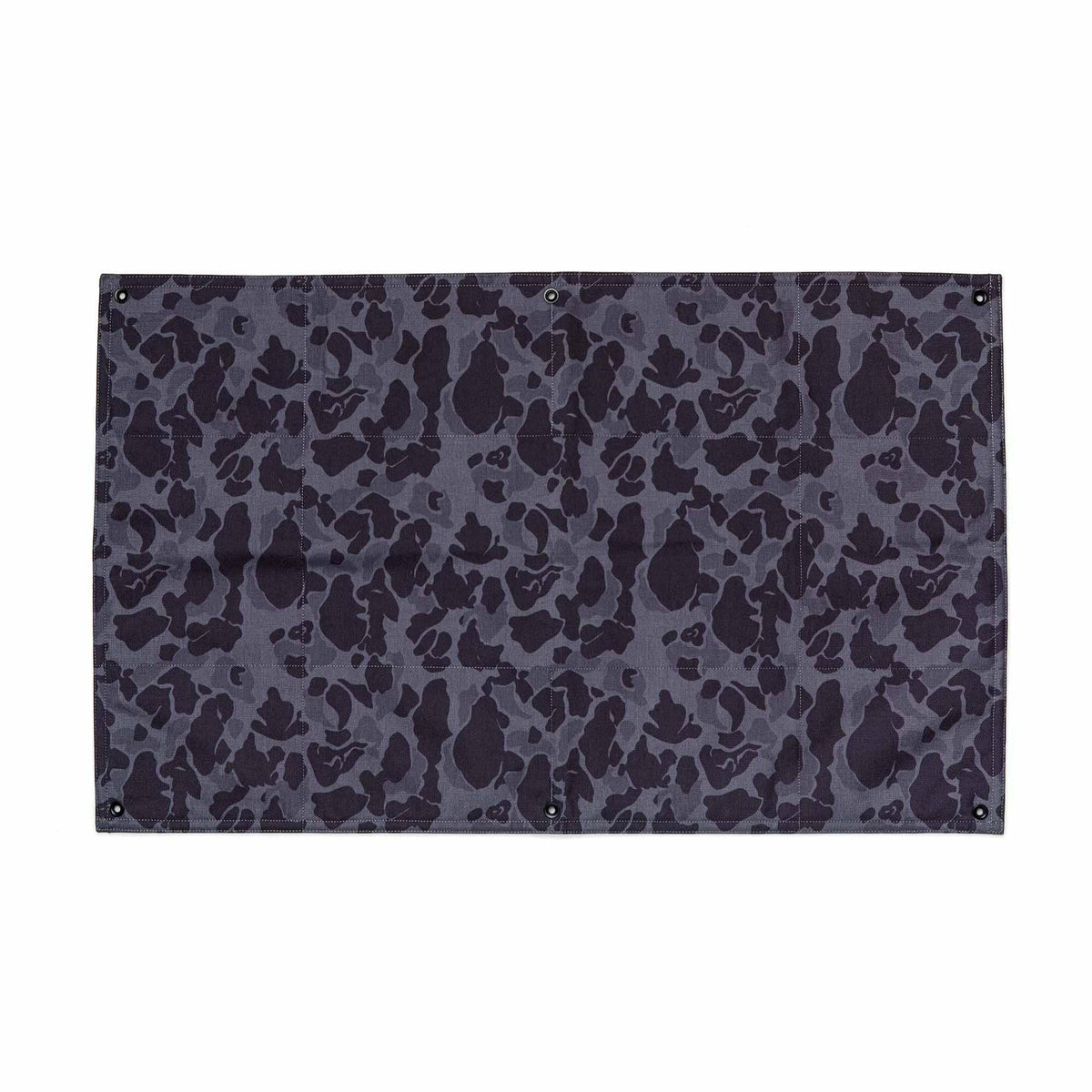 GORUCK black camo utility mat with reinforced grommets for rugged rucking gear