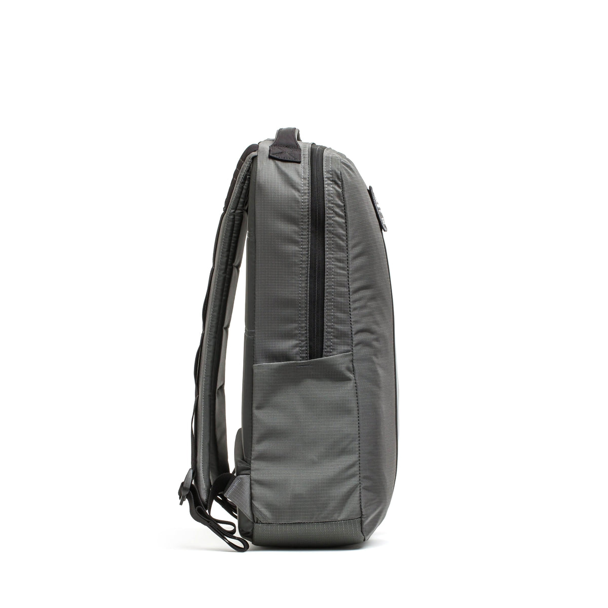 GORUCK Basic Rucker Wolf Grey backpack side view, durable rucking gear