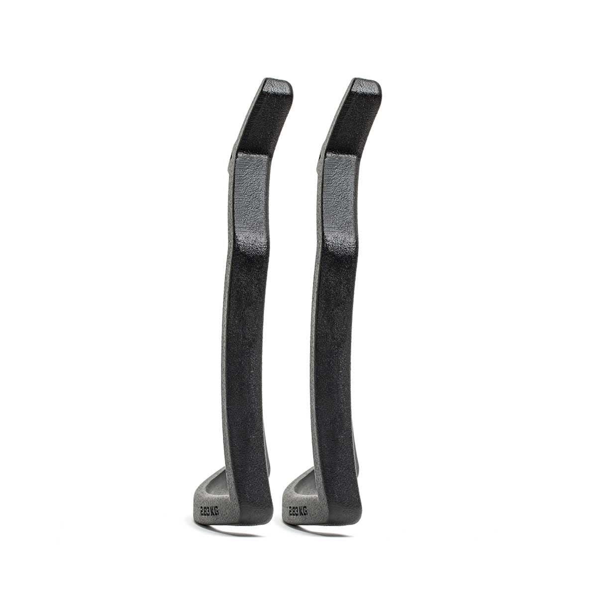 GORUCK 6.25LB curved black ruck chest plates pair for rucking gear on white background