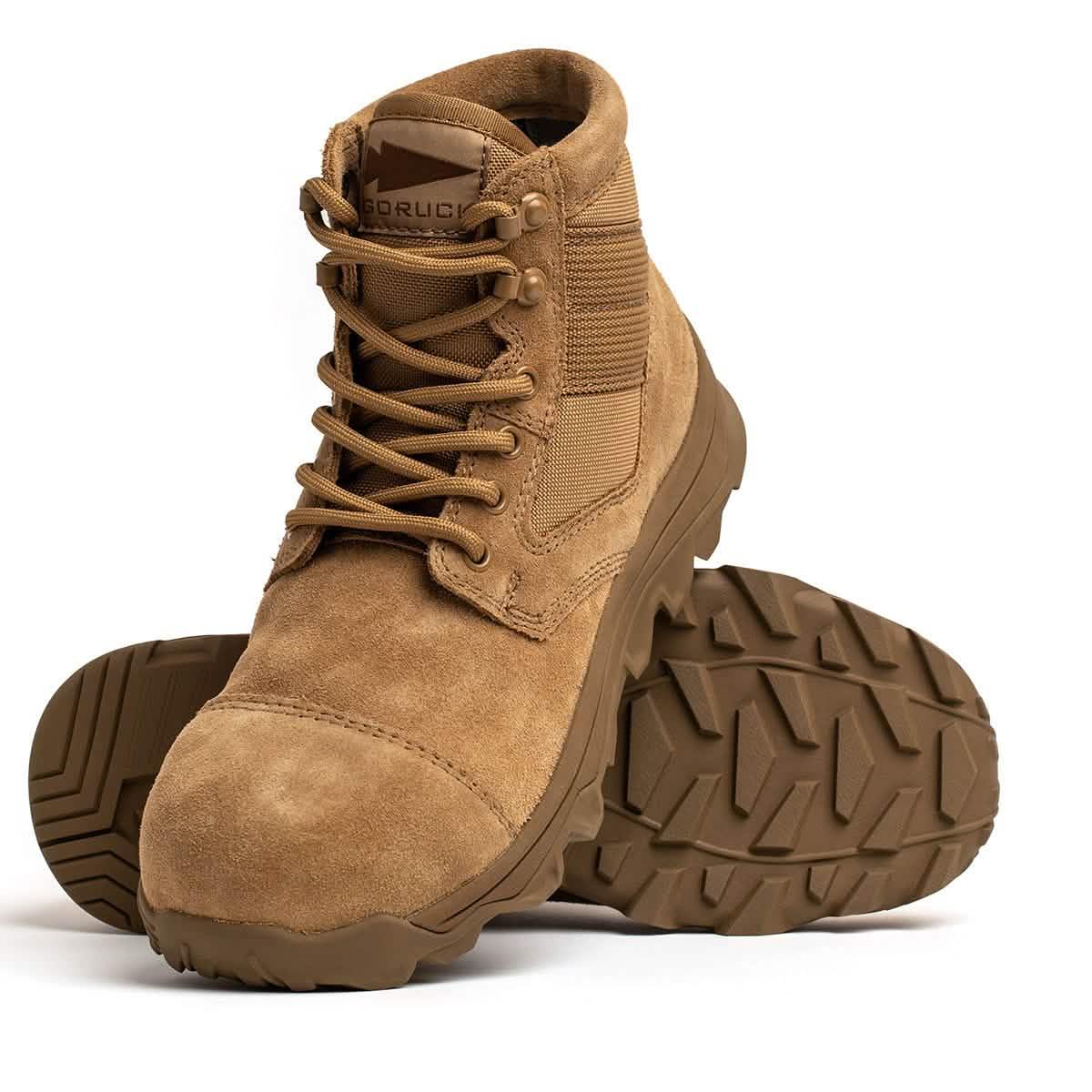 GORUCK coyote brown rucking boots with rugged sole for outdoor and tactical use